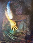 Bruno Steinbach. " Abraço". Óleo/duratex, 117x89 cm, 2000, Camboinha, Cabedelo, Paraíba, Brasil. Coleção do Artista, João Pessoa-Pb. Catálogo 98.
